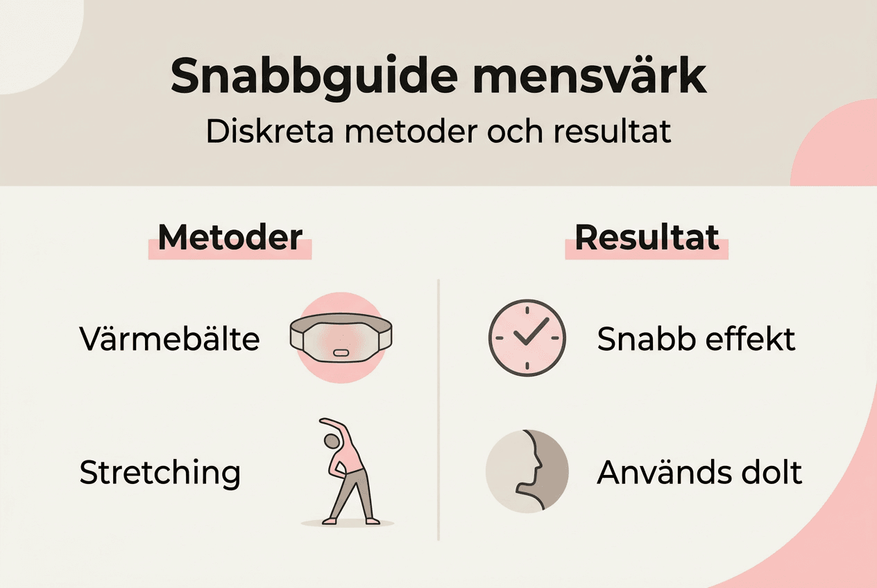 En översikt med smarta och diskreta tips för att lindra mensvärk