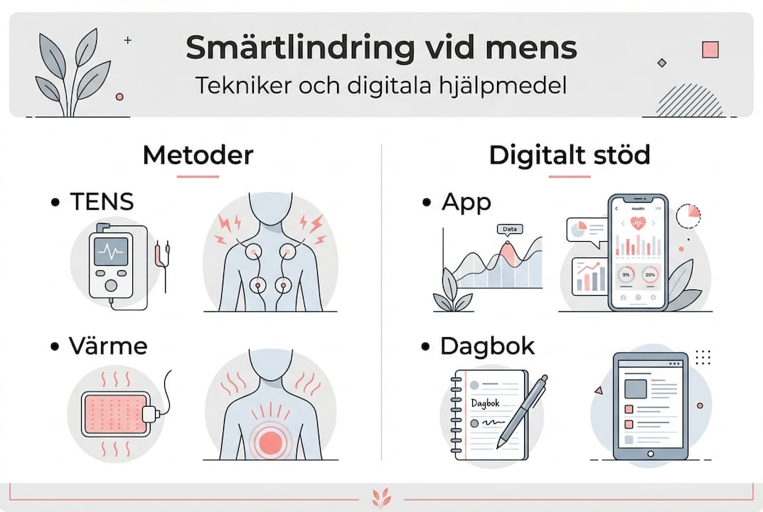 En översikt om tekniska lösningar och digitalt stöd vid mensvärk