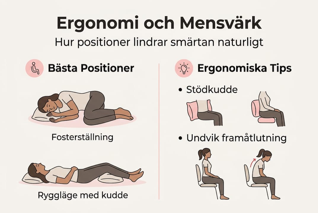 Så här kan du använda ergonomi i vardagen för att lindra smärta på ett naturligt sätt – en översikt i infographic-format.