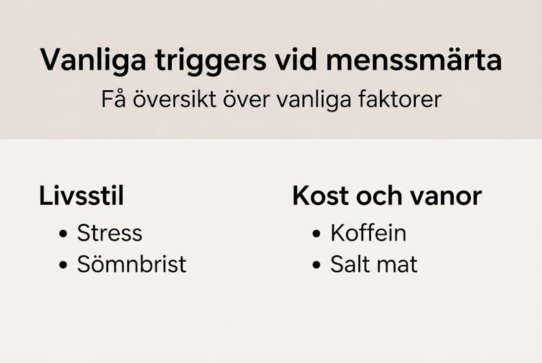 Illustration: Vanliga orsaker till mensvärk