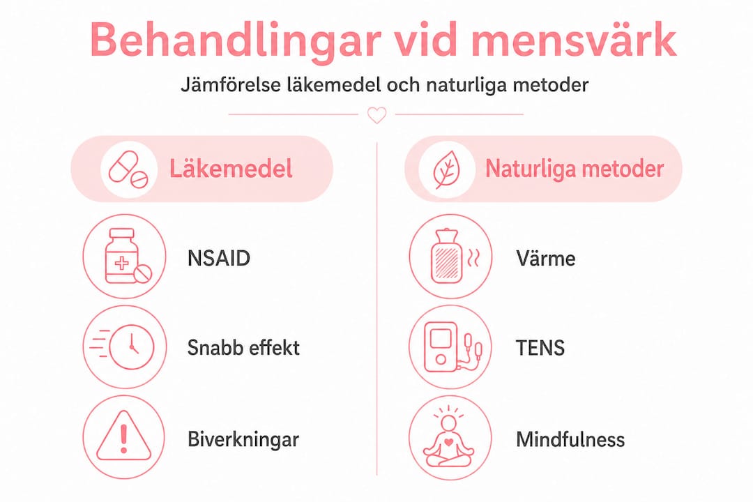 Informationsgrafik som jämför läkemedelsbehandling med naturliga alternativ