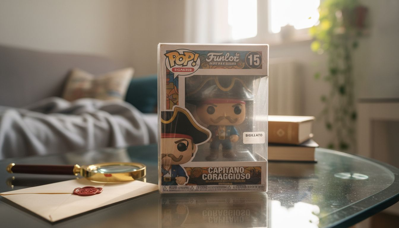 Dettaglio della confezione originale di Funko Pop ripresa da vicino