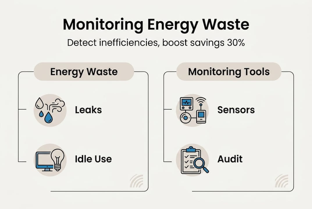 Infographic on energy waste and savings