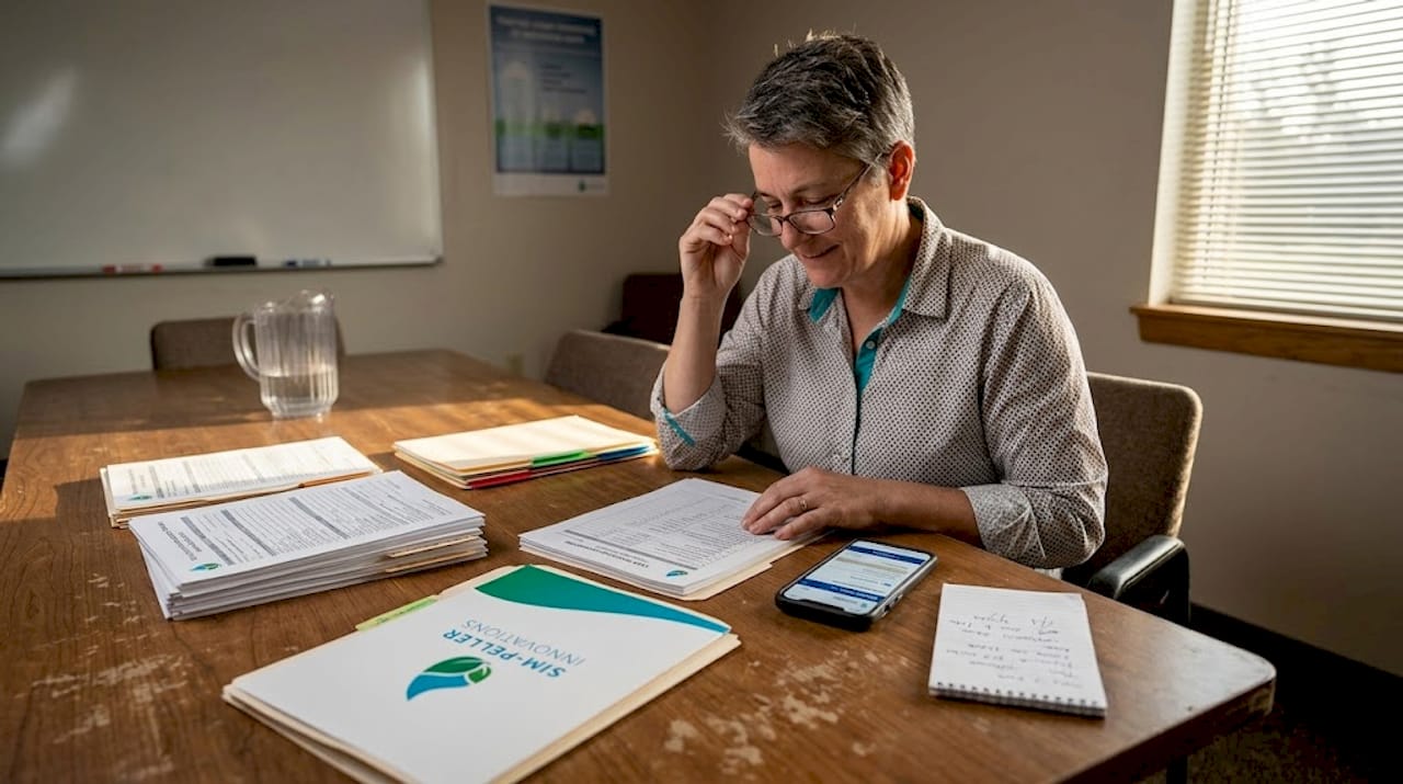 Coordinator sorts state utility rebate paperwork