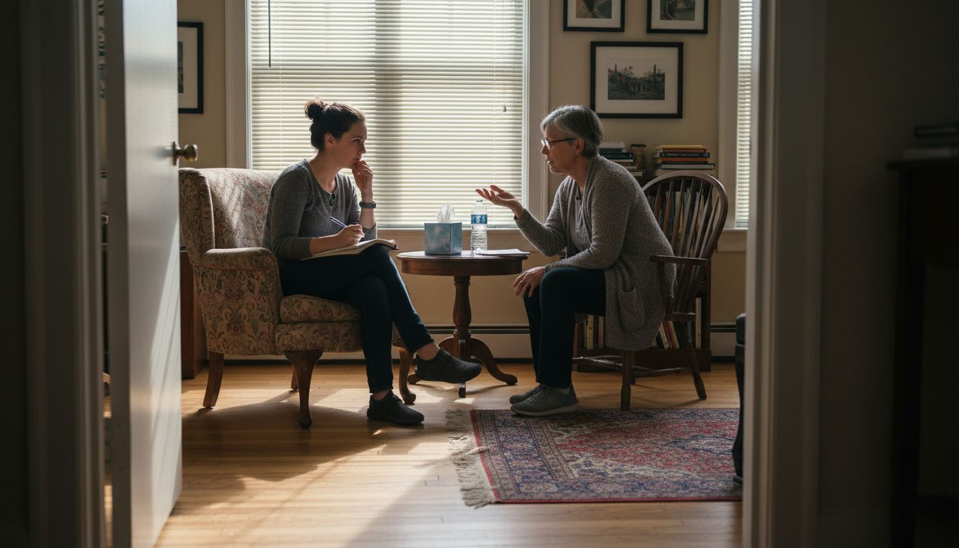 Client journaling during therapy session