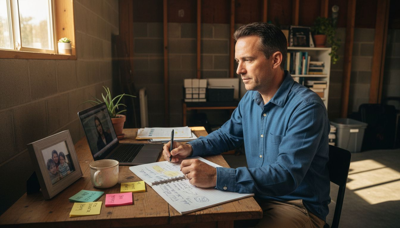 Therapist during online video session