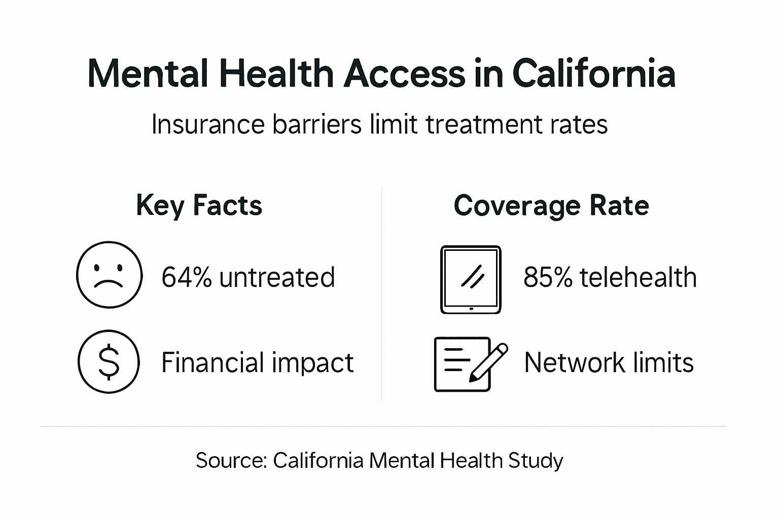 Infographic on mental health insurance access