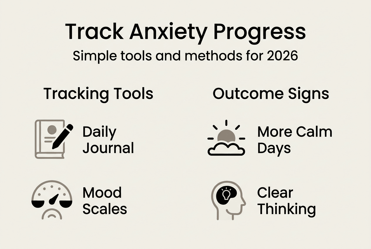 Infographic about tracking anxiety progress