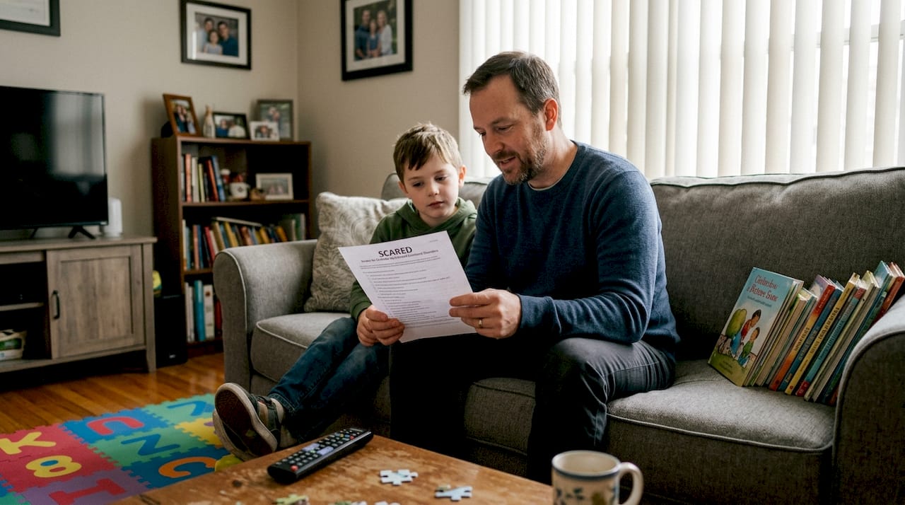 Parent and child review anxiety checklist together