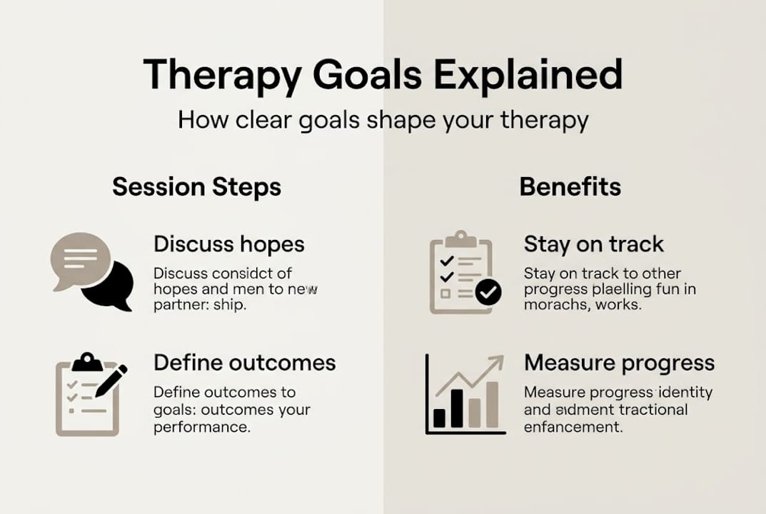 Infographic of therapy goal setting process