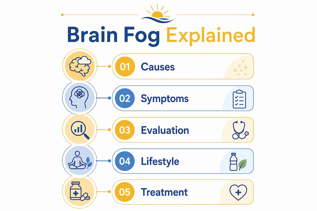 Infographic explaining brain fog overview