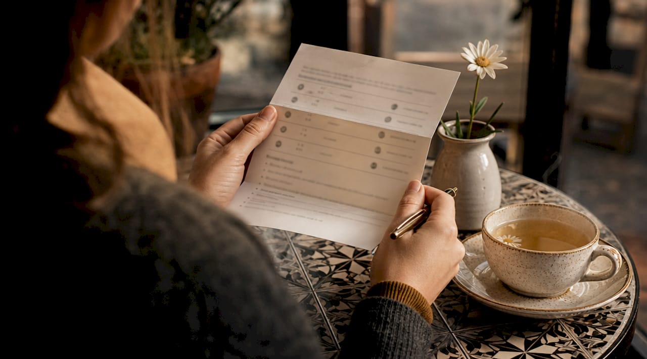 Patient reviewing peptide dose escalation schedule