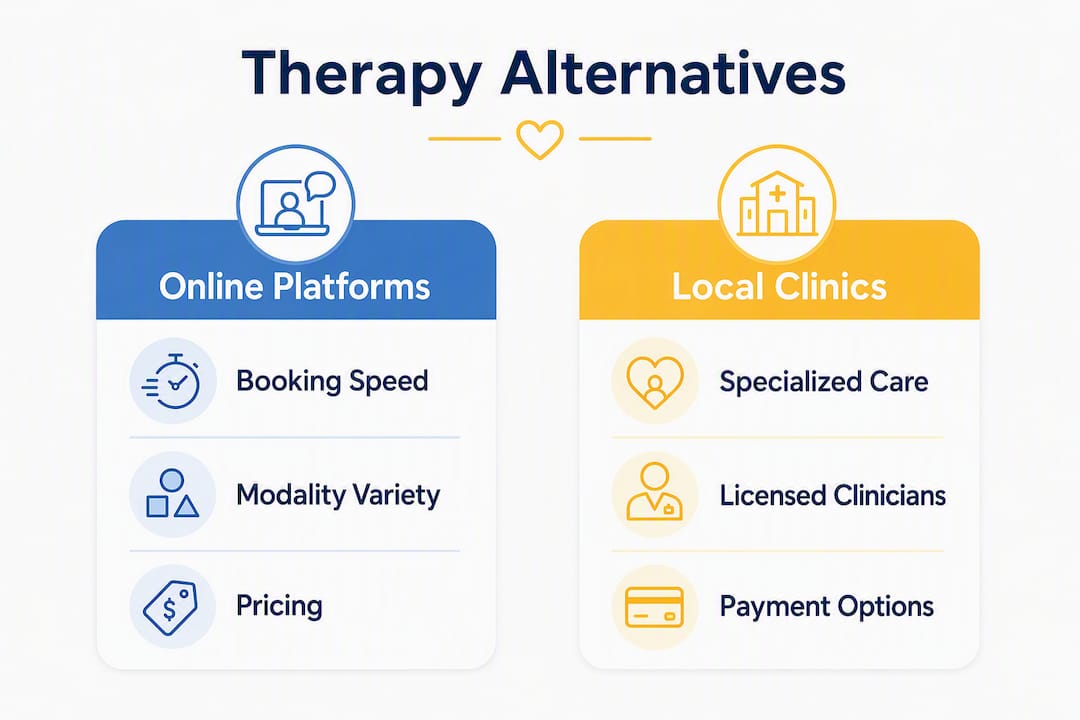 Infographic comparing therapy alternatives