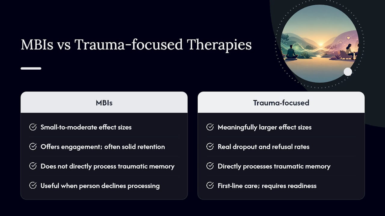 Effect size comparison of PTSD therapies