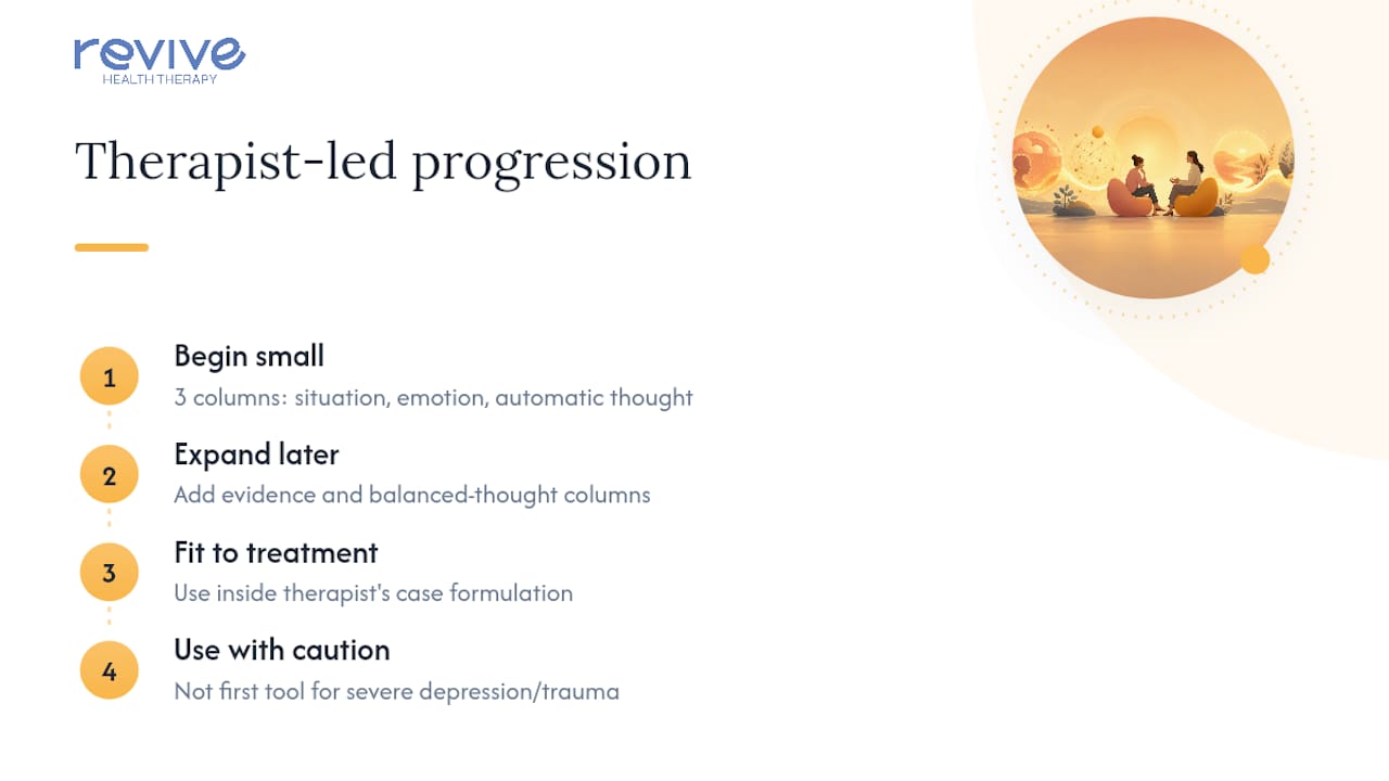 Progression from basic to expanded thought record