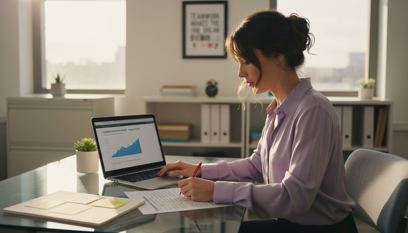 HR manager filling out personality assessment