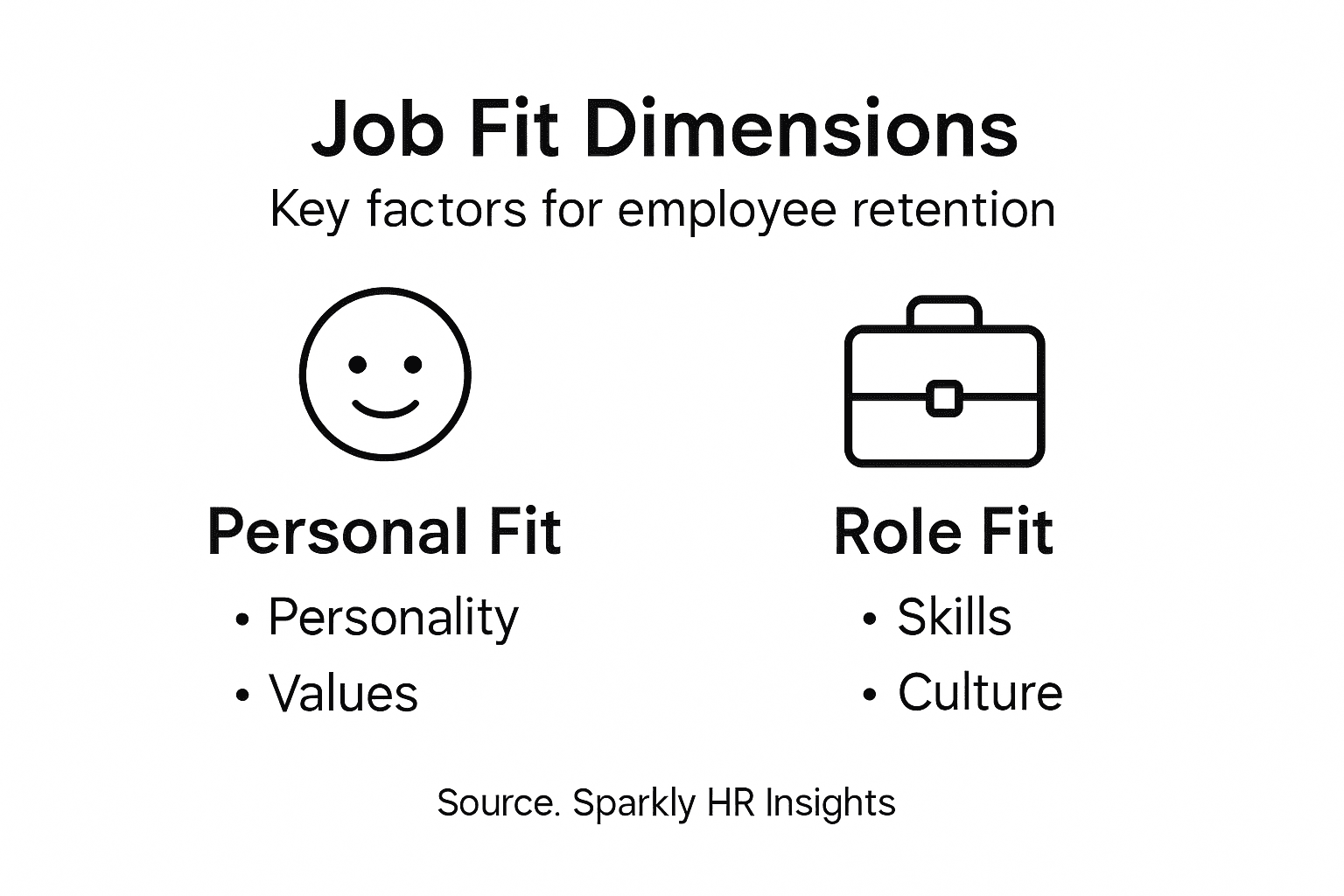 Infographic of four main job fit types