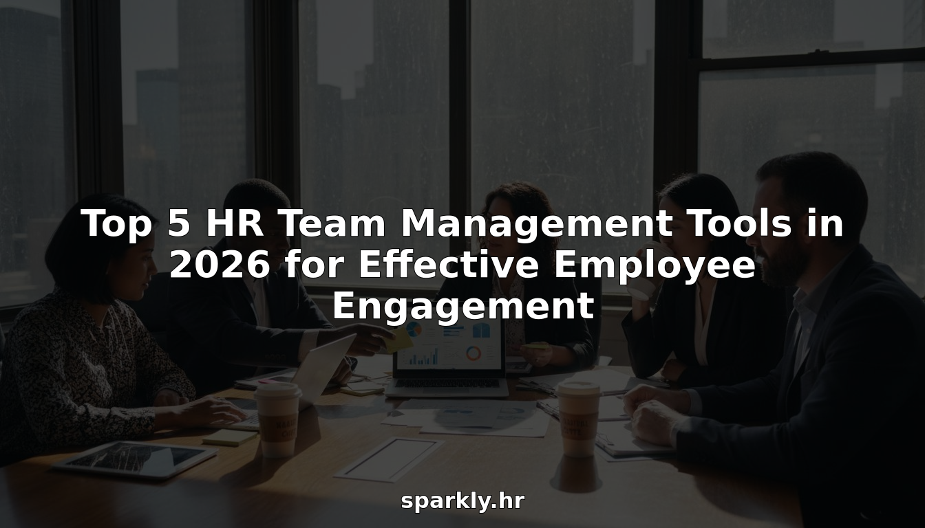 HR team collaborating with management tools in office