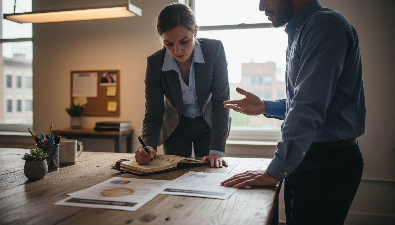 HR staff reviewing soft skills assessment reports