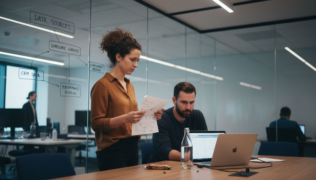HR staff reviewing data integration sources