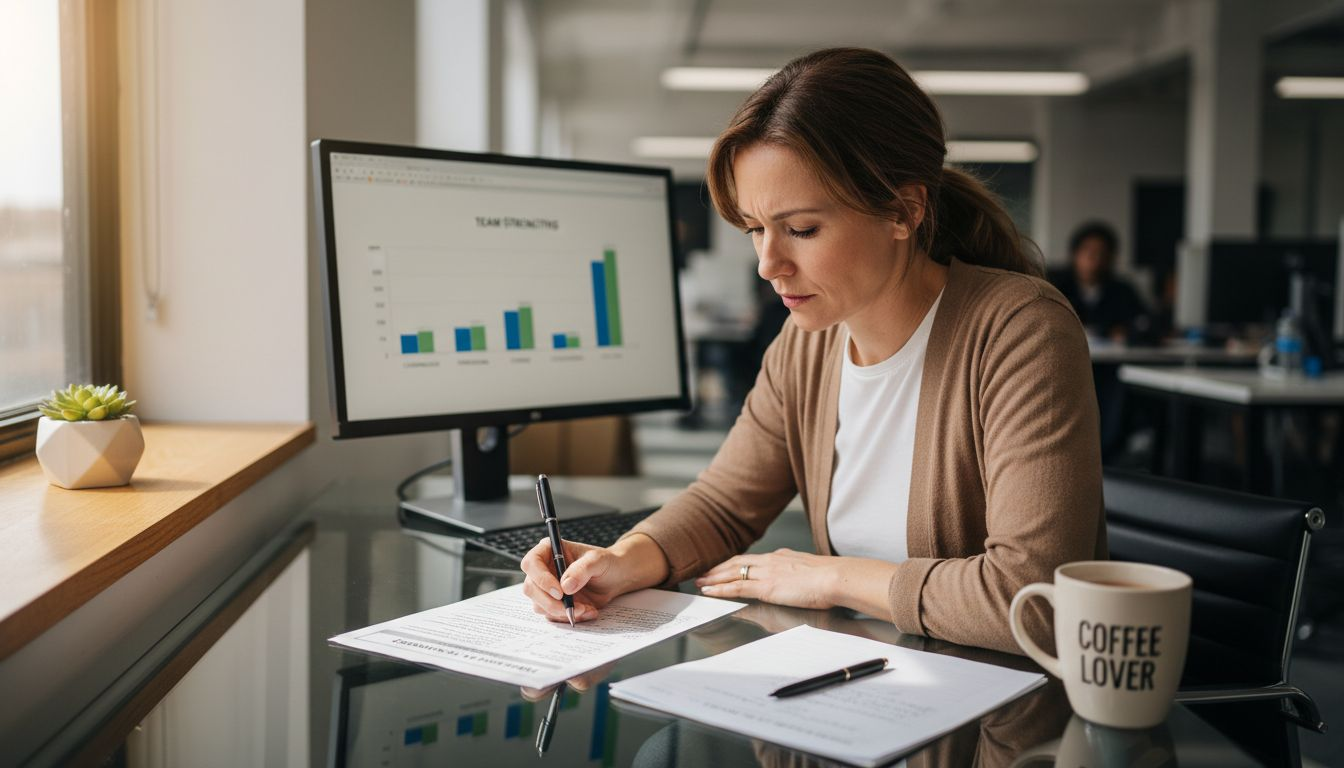 HR specialist reviewing personality assessment results