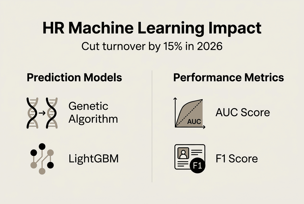 Infographic on HR machine learning impact metrics
