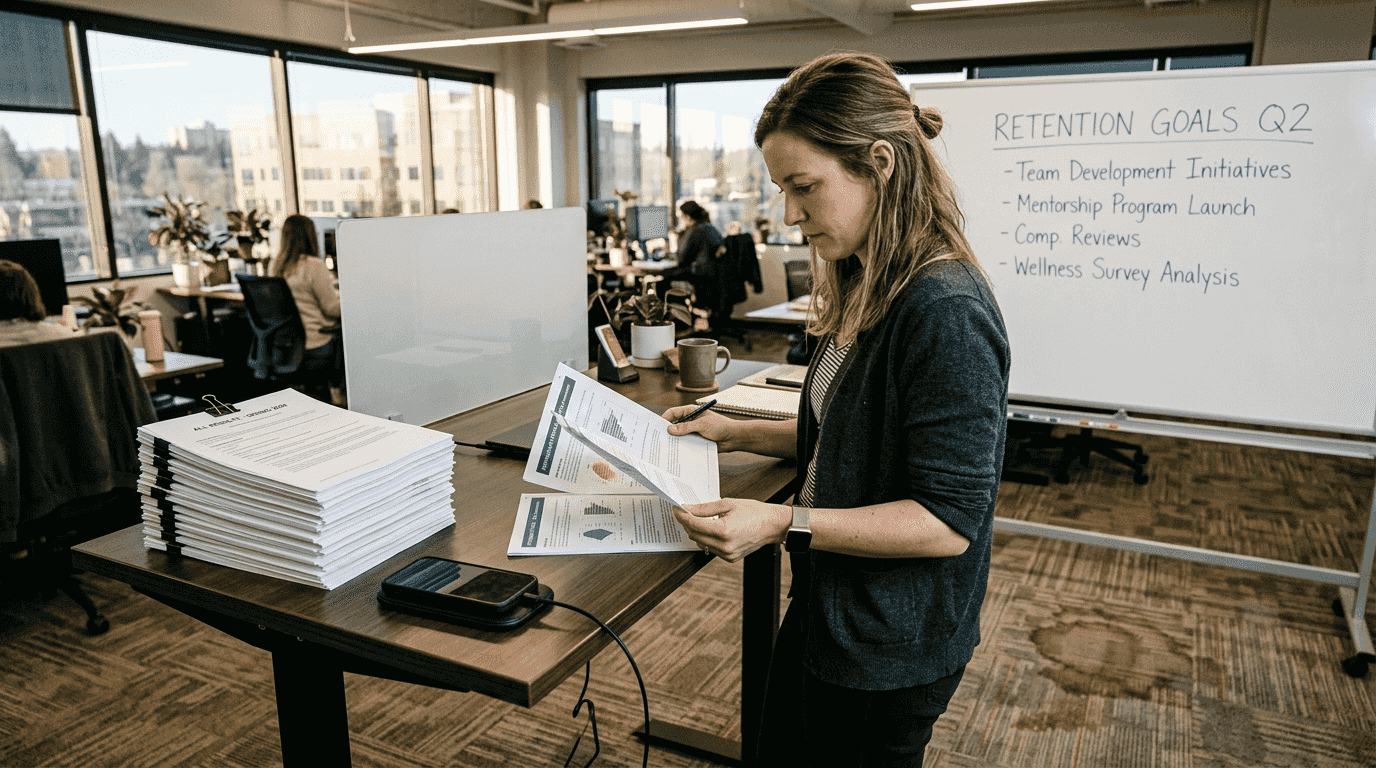 Employee reviewing personality assessment results