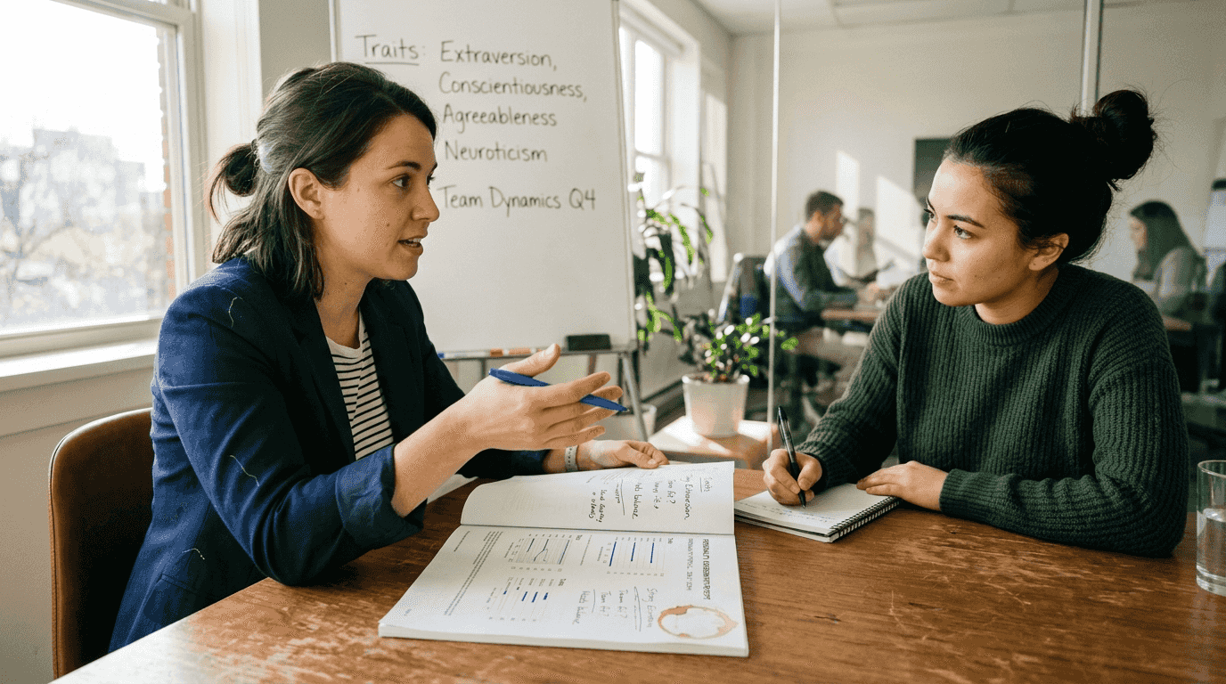 Team leader discusses personality traits report