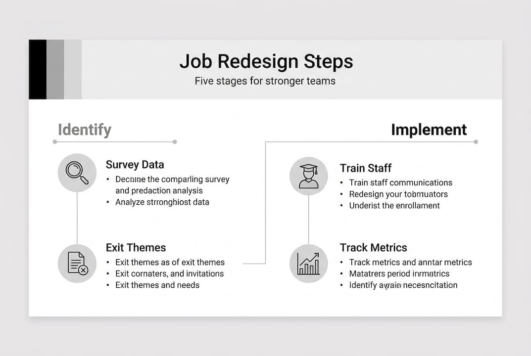 Infographic of job redesign process five steps