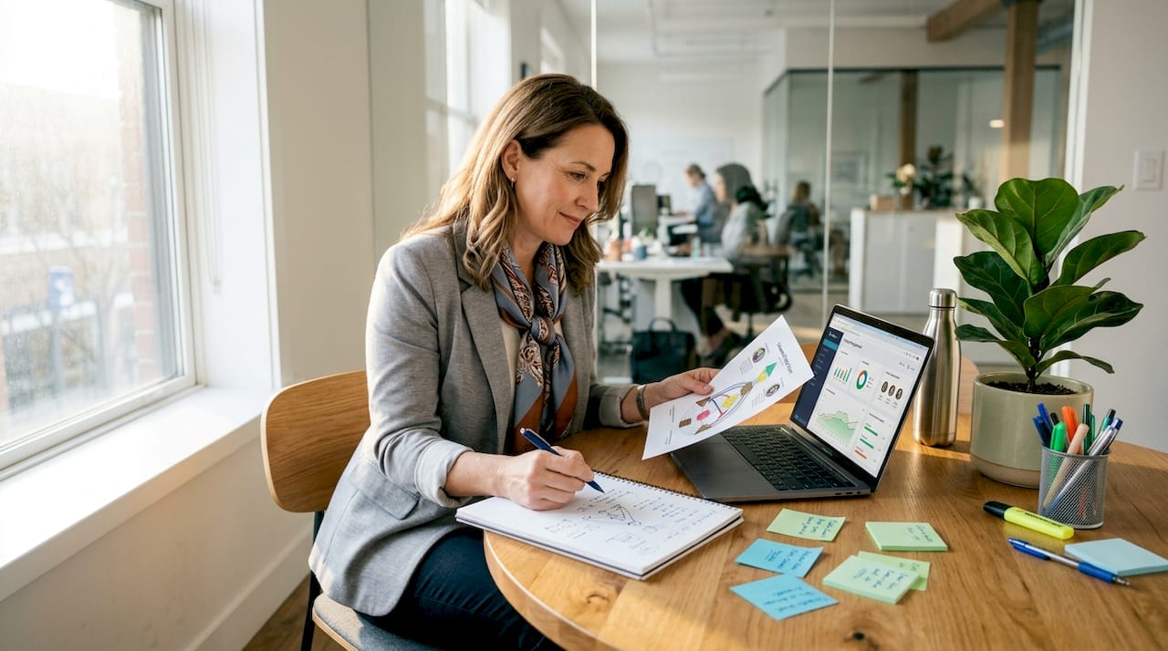 HR manager reviewing Human Design team chart