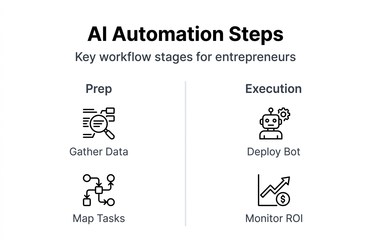 Infographic: AI automation steps for entrepreneurs