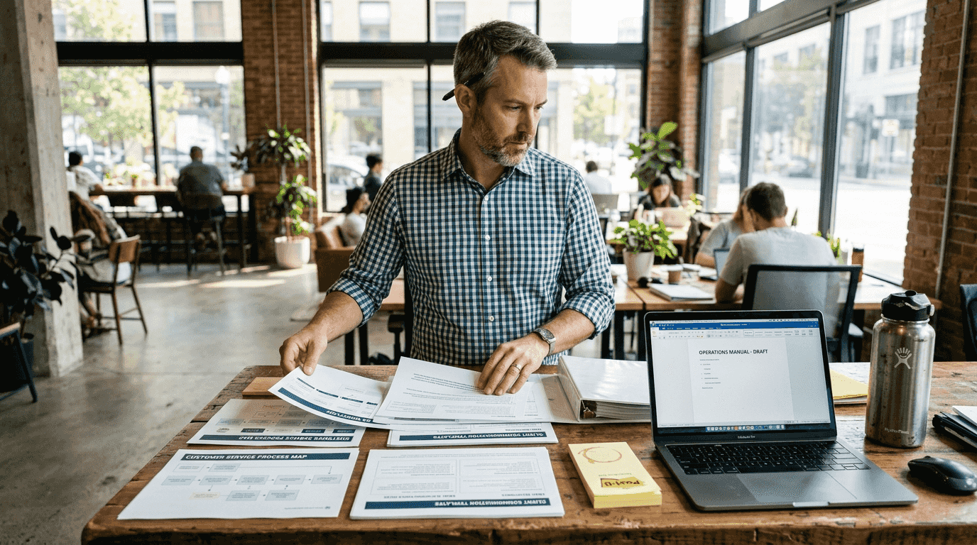 Owner documenting workflow for AI automation