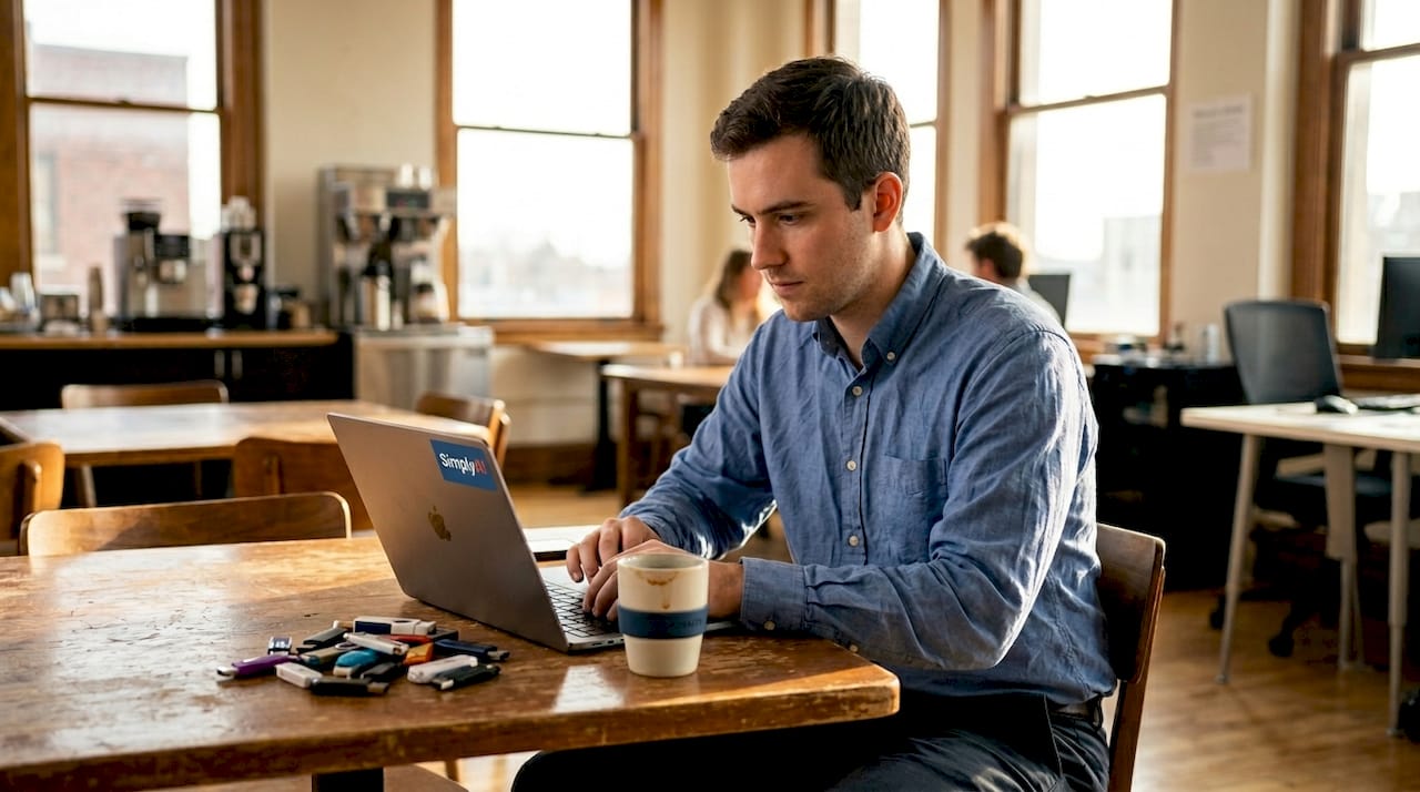 Analyst examining chatbot logs for intent patterns