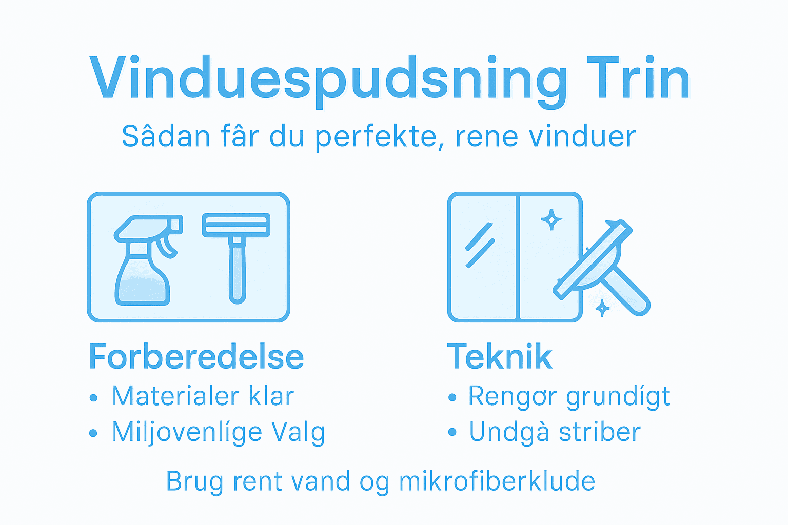 Oversigt: Sådan pudser du vinduer – trin for trin og vigtige fakta