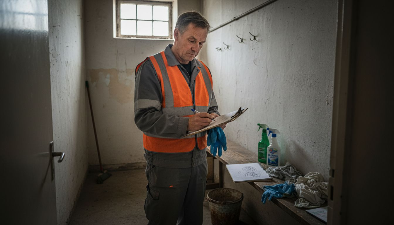 Rengøringsassistenten færdiggør garantitjeklisten