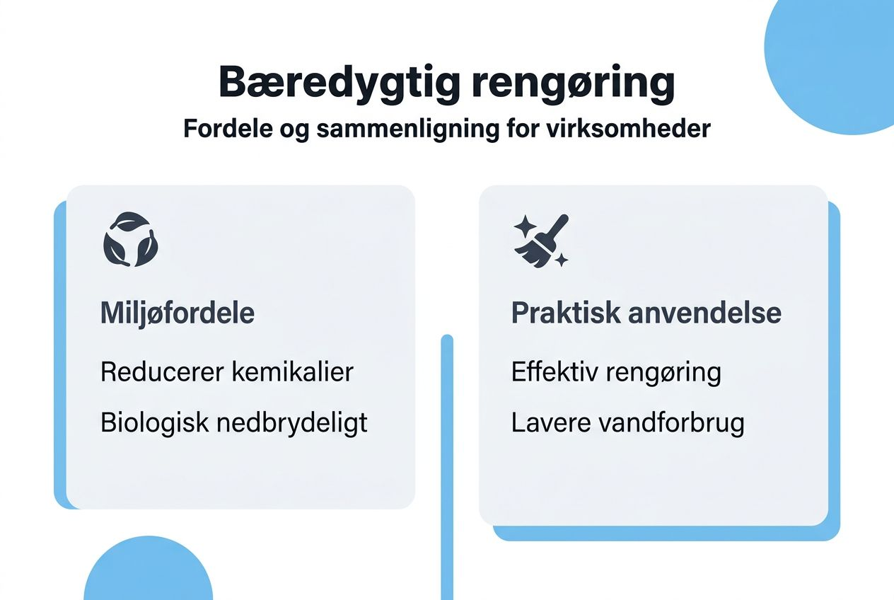 Infografik: Sådan får du mere ud af bæredygtig rengøring – fordele og hvordan du kan bruge det i hverdagen