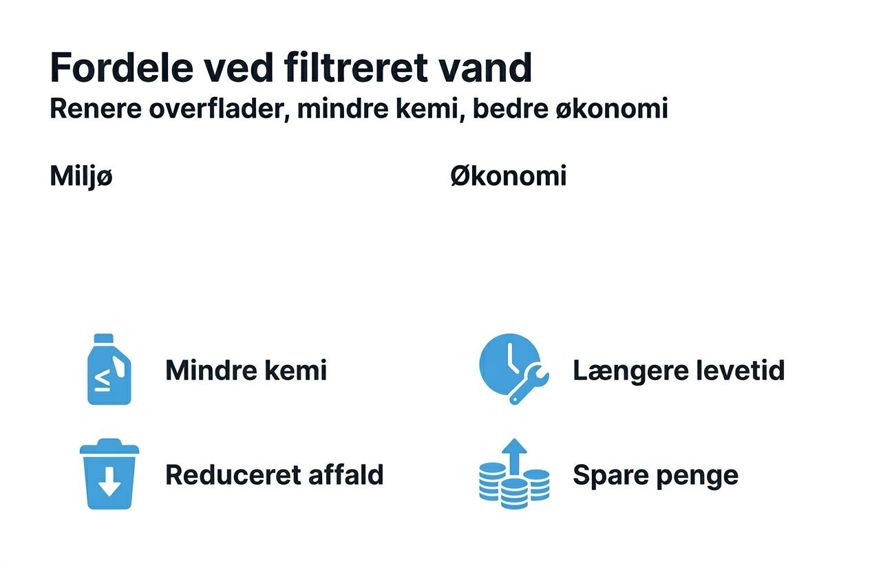 Grafisk oversigt: Derfor er filtreret vand et godt valg