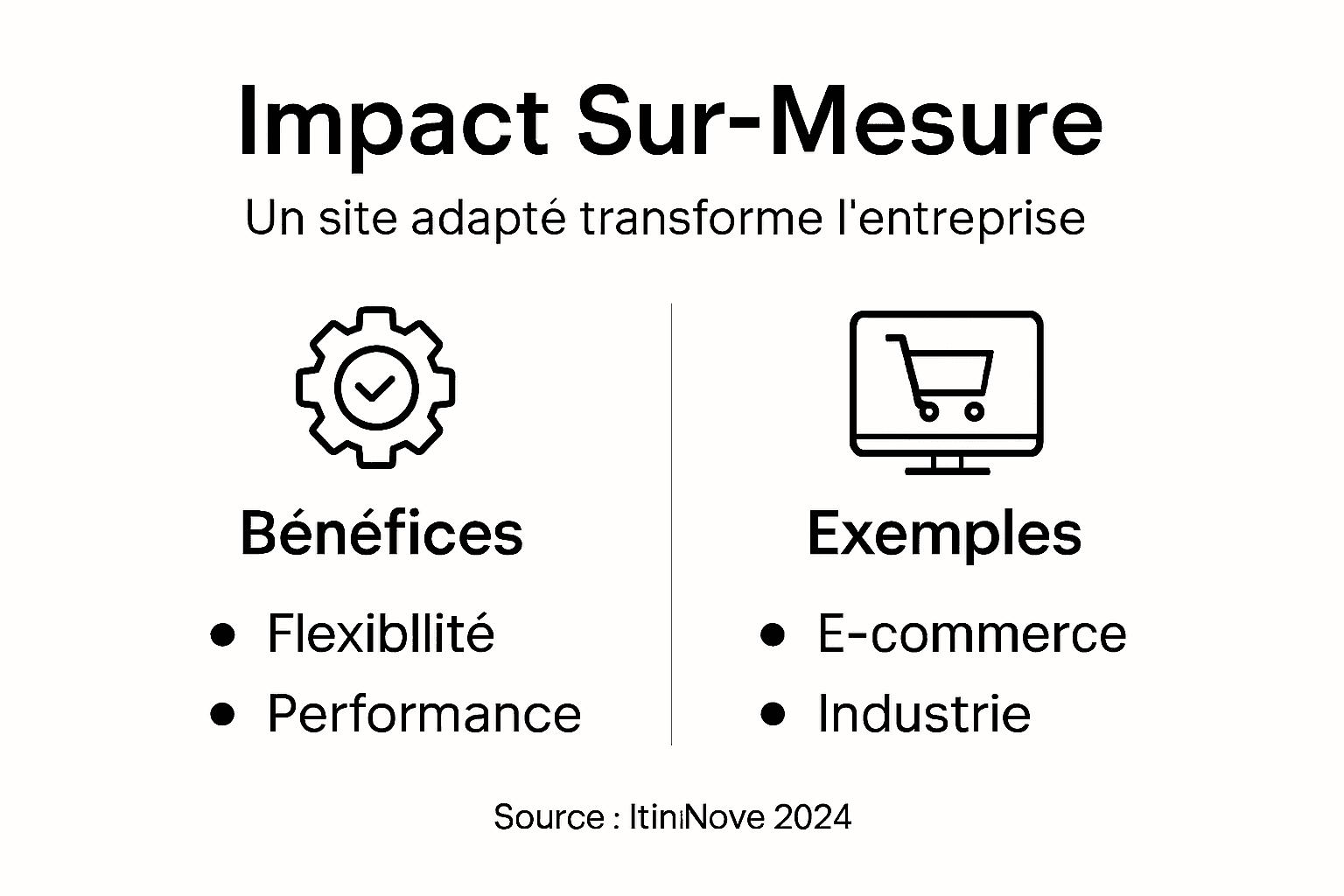 Infographie : les bénéfices d’un site web sur mesure pour votre activité