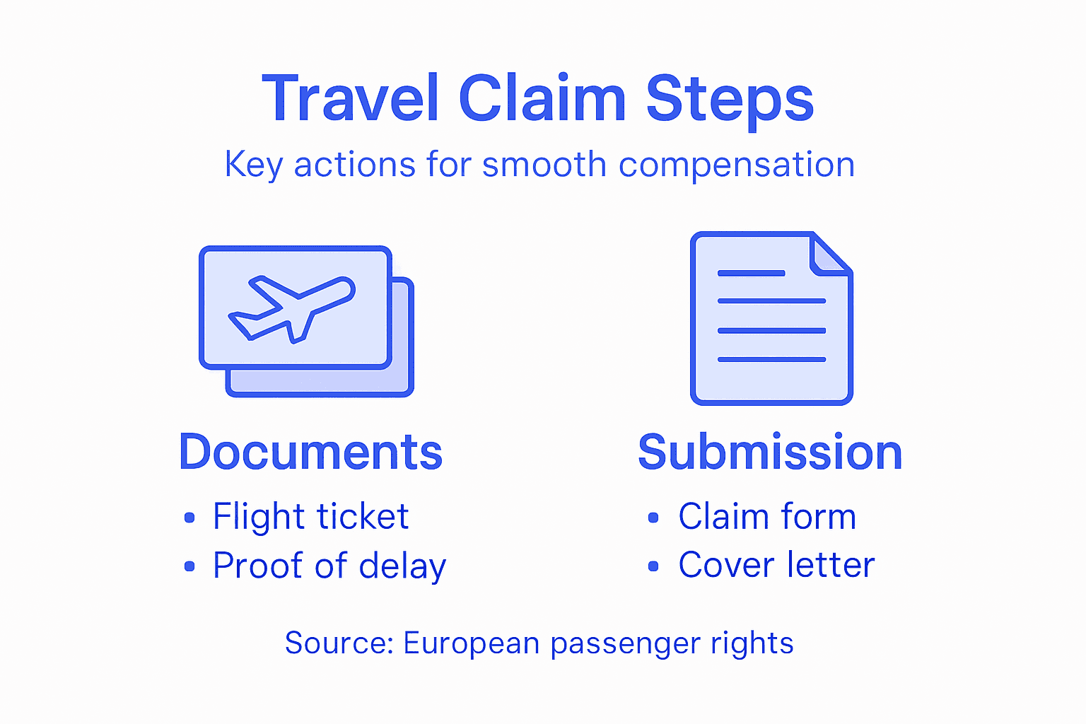 Infographic with travel claim step categories