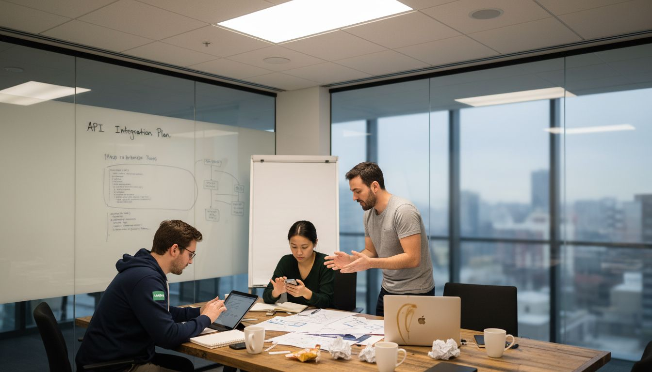 Developer team collaborating on scalability project