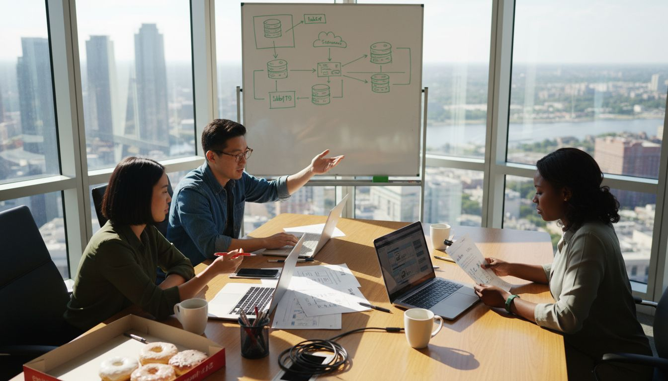 Enterprise IT team plans scalable web architecture