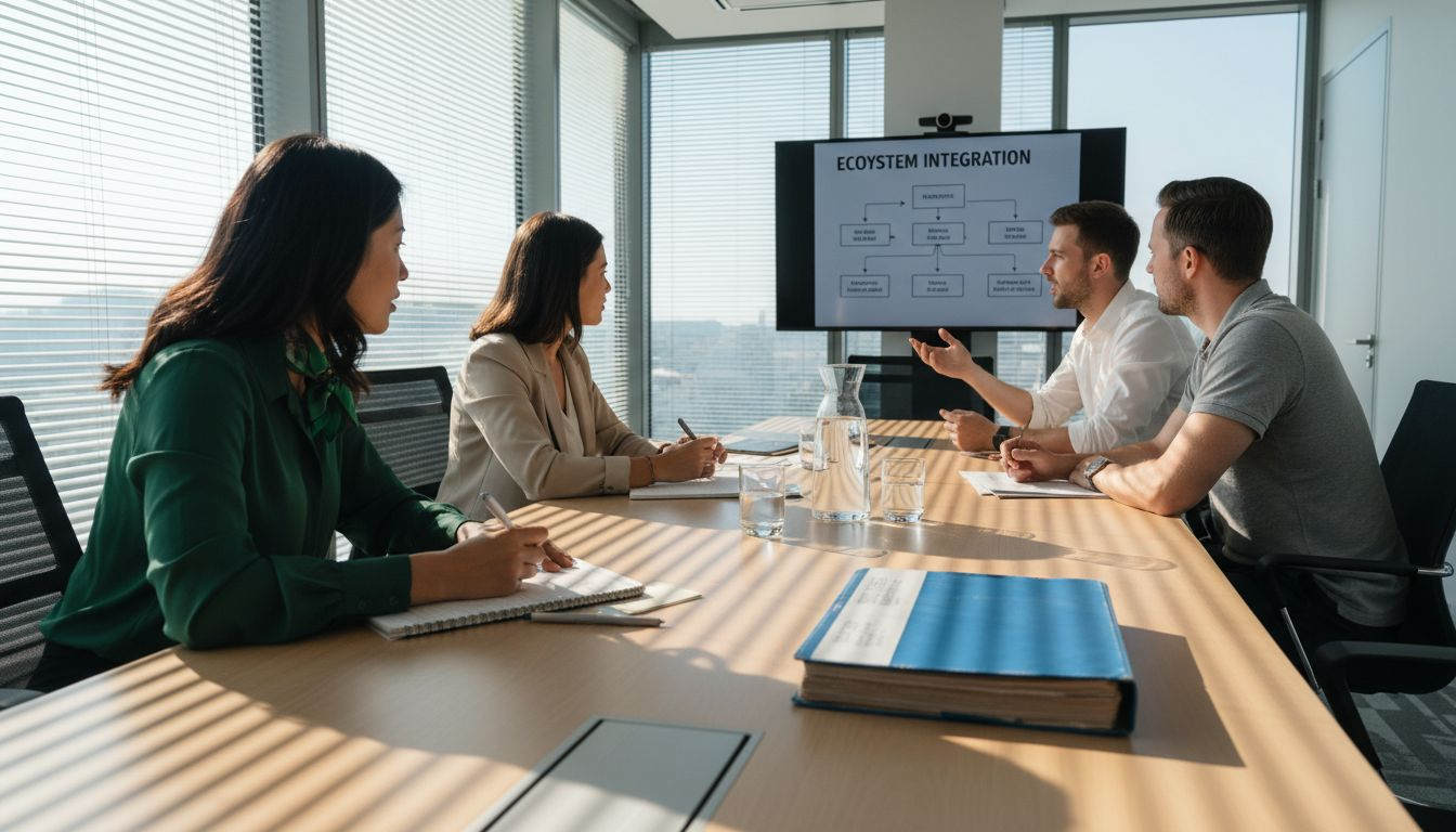 IT and marketing teams discussing integration