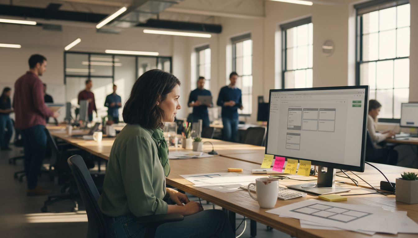 Manager assembling modular block landing page