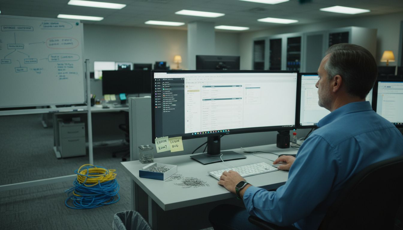 IT manager configures enterprise CMS setup