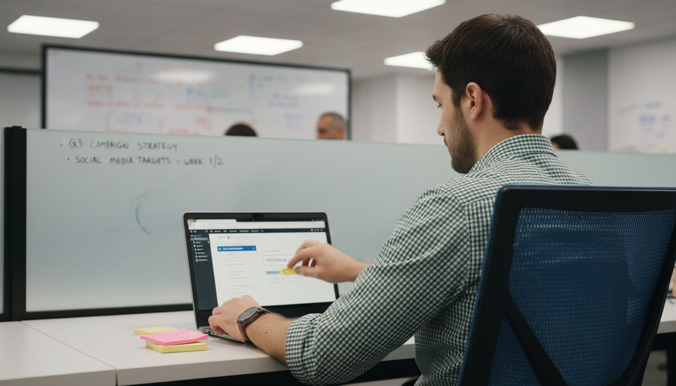 Marketer editing website in shared workspace