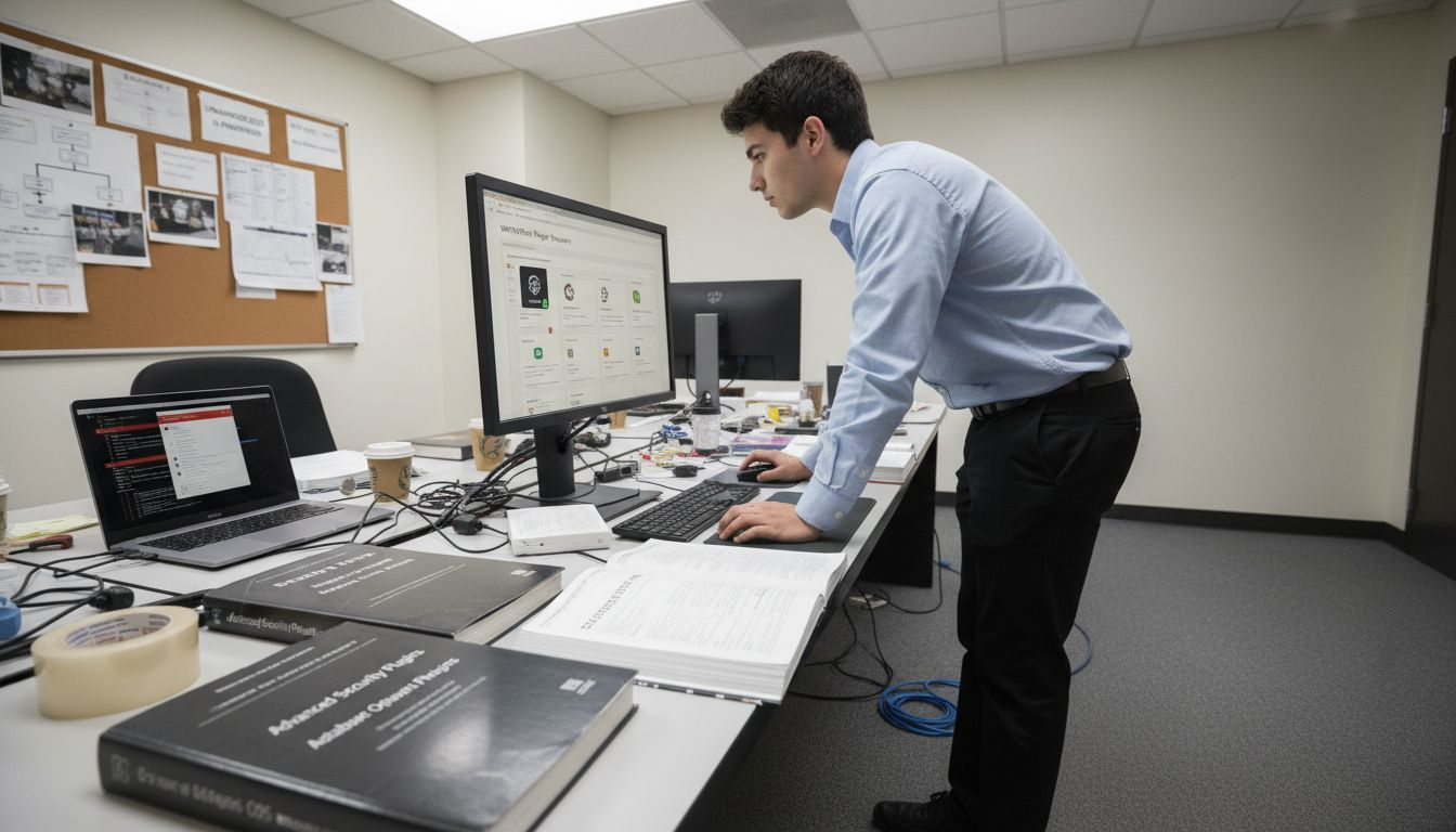 Team member managing WordPress plugins