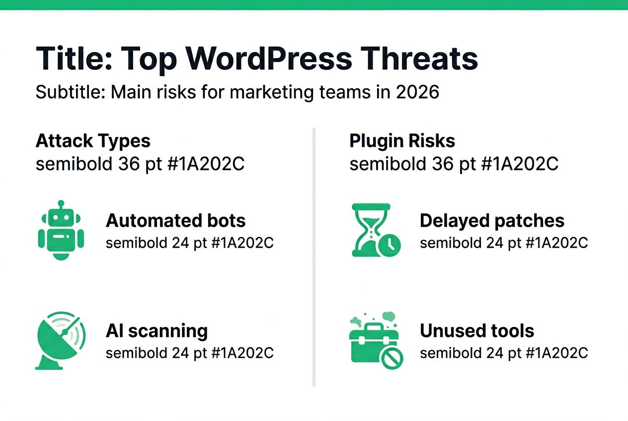 Infographic summarizing WordPress plugin security risks