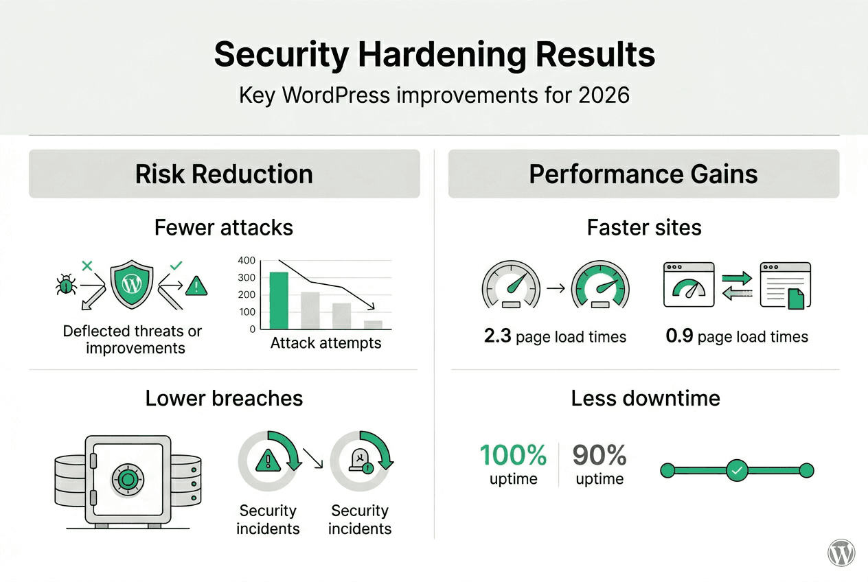 Infographic showing WordPress security benefits