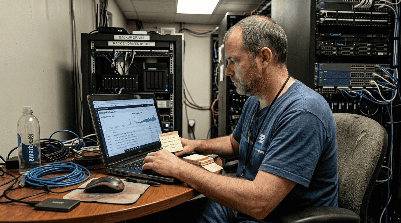 IT admin reviewing website threat dashboard