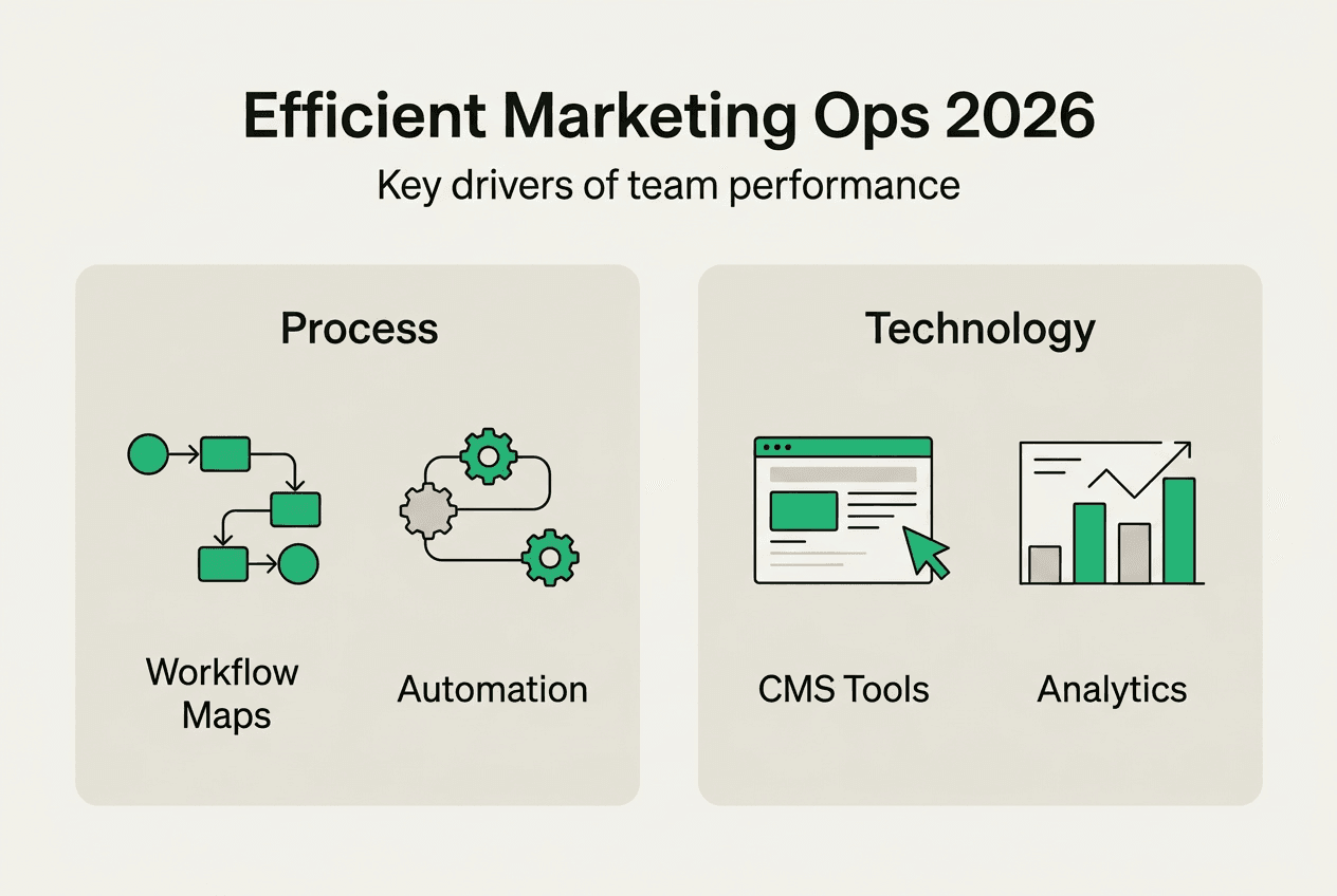 Infographic of marketing operations efficiency drivers
